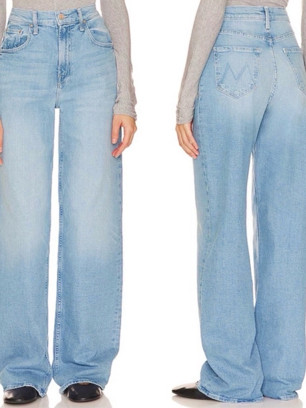 Mother Light Wash Wide Leg Women’s Jeans, size 29 like new